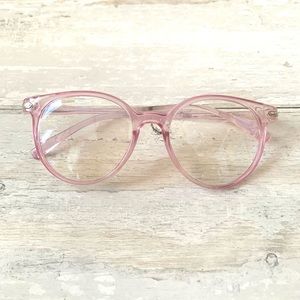 Bluelight Blocking Glasses Pink Clear Frames Women’s Adult OS Blue Light NEW